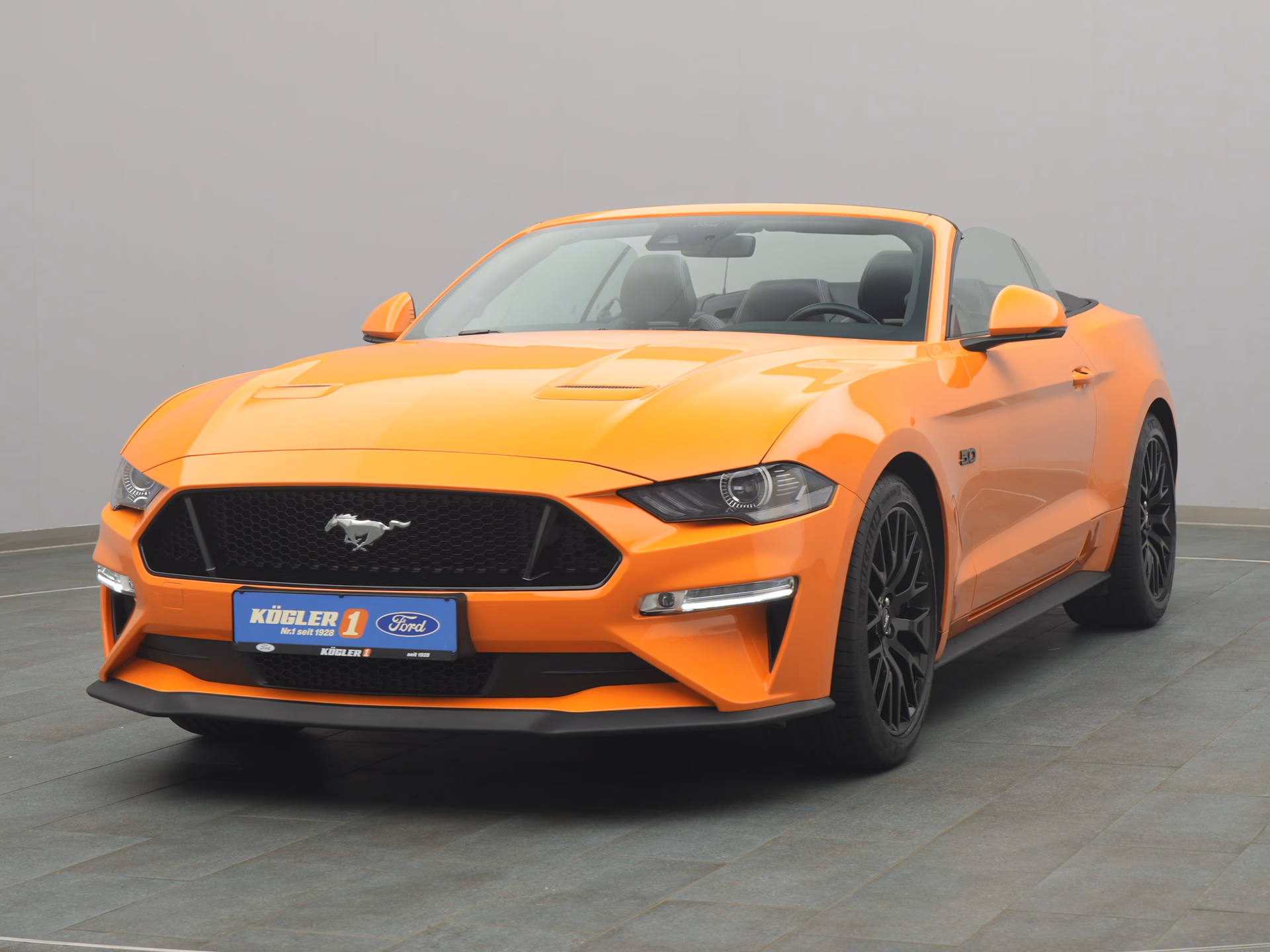 Ford Mustang GT in orange