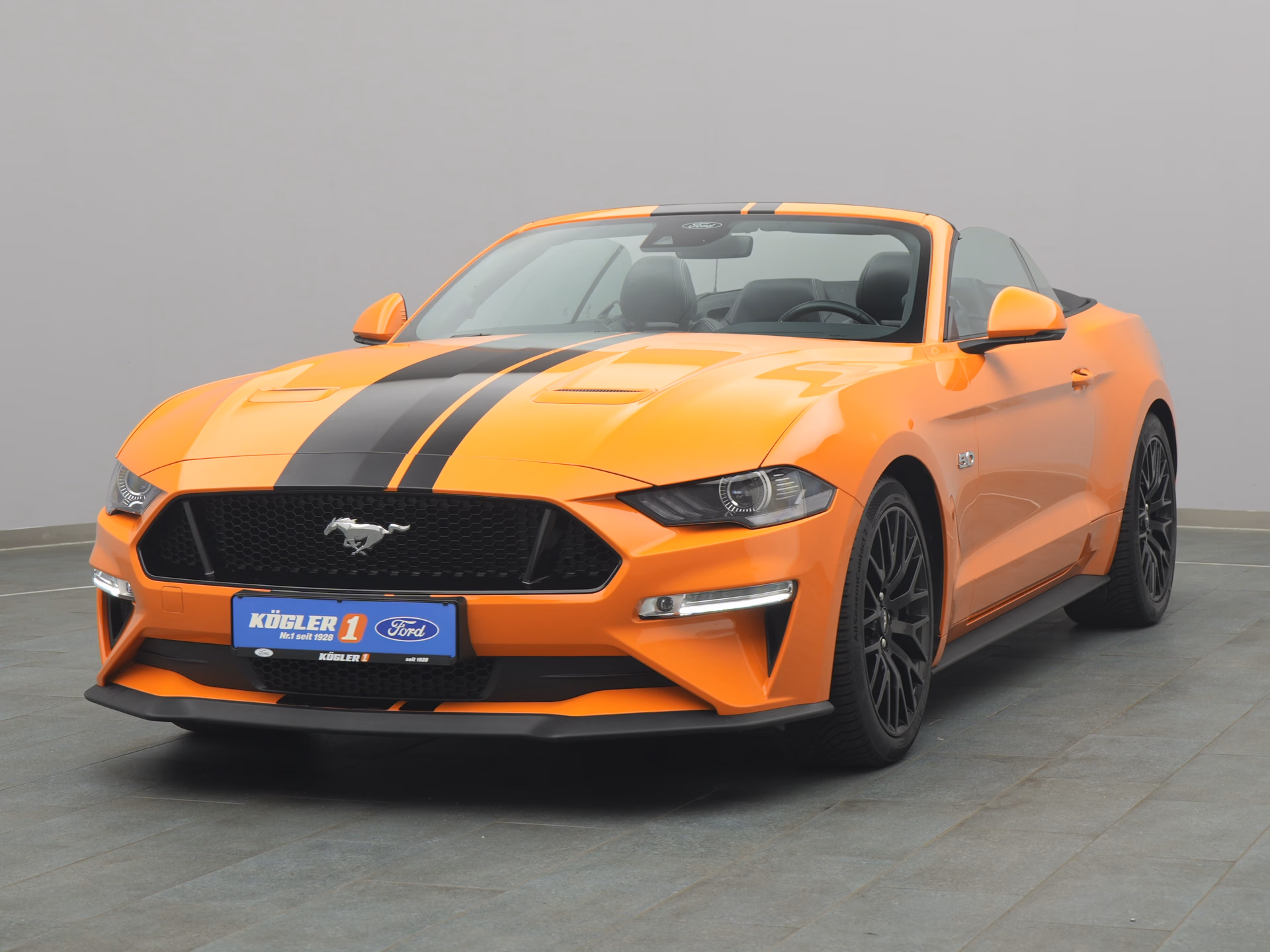 Ford Mustang GT in orange