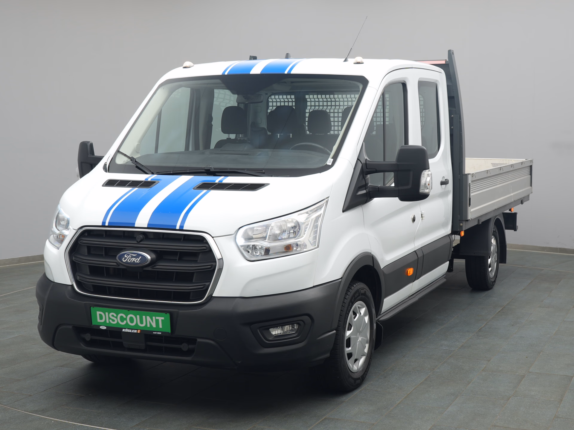 Ford Transit Pritsche Doka in weiss