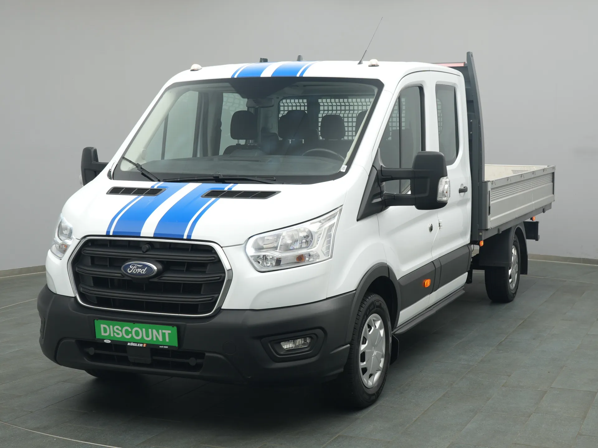 Ford Transit Pritsche Doka in weiss