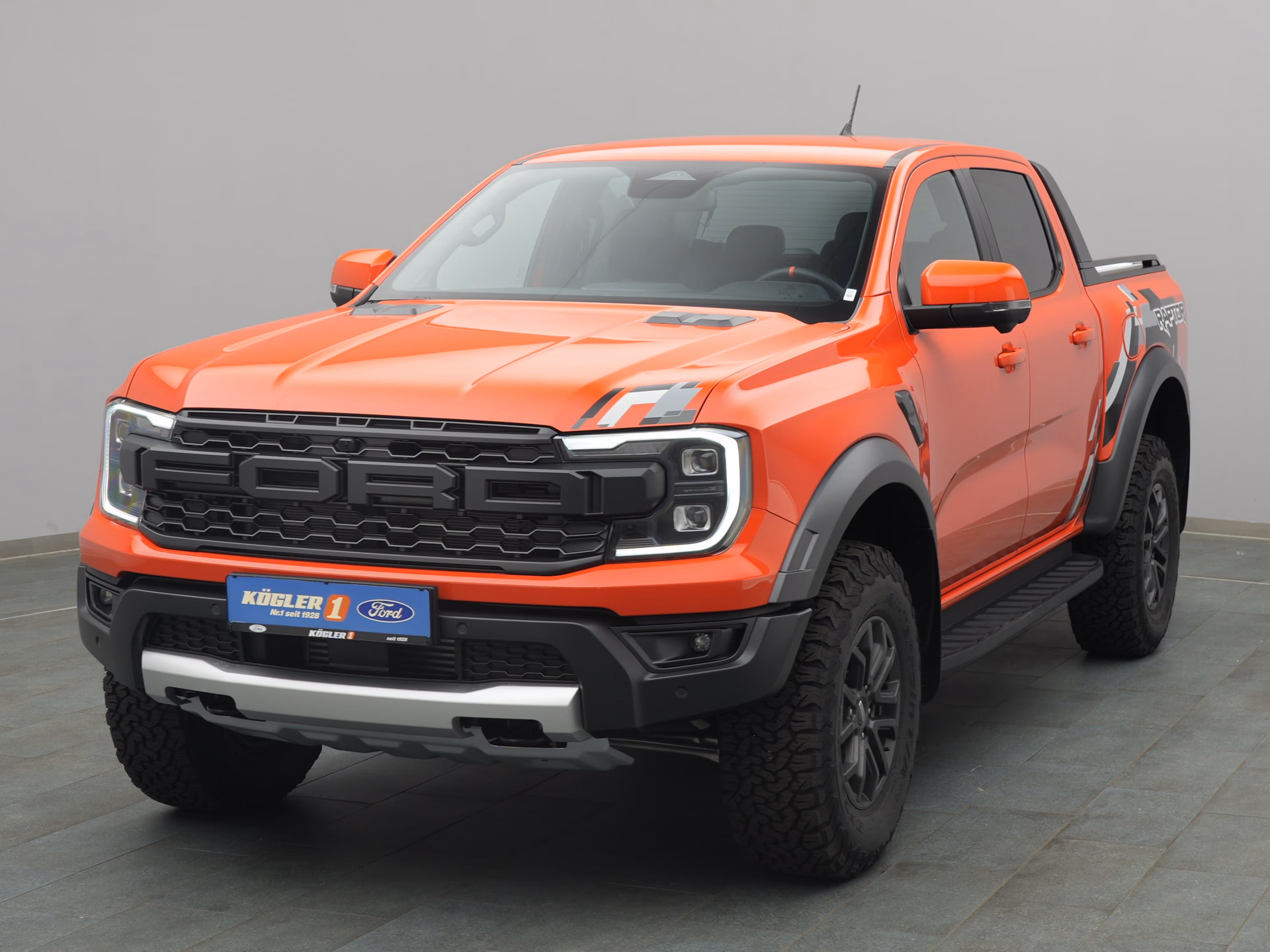 Ford Ranger Raptor in orange