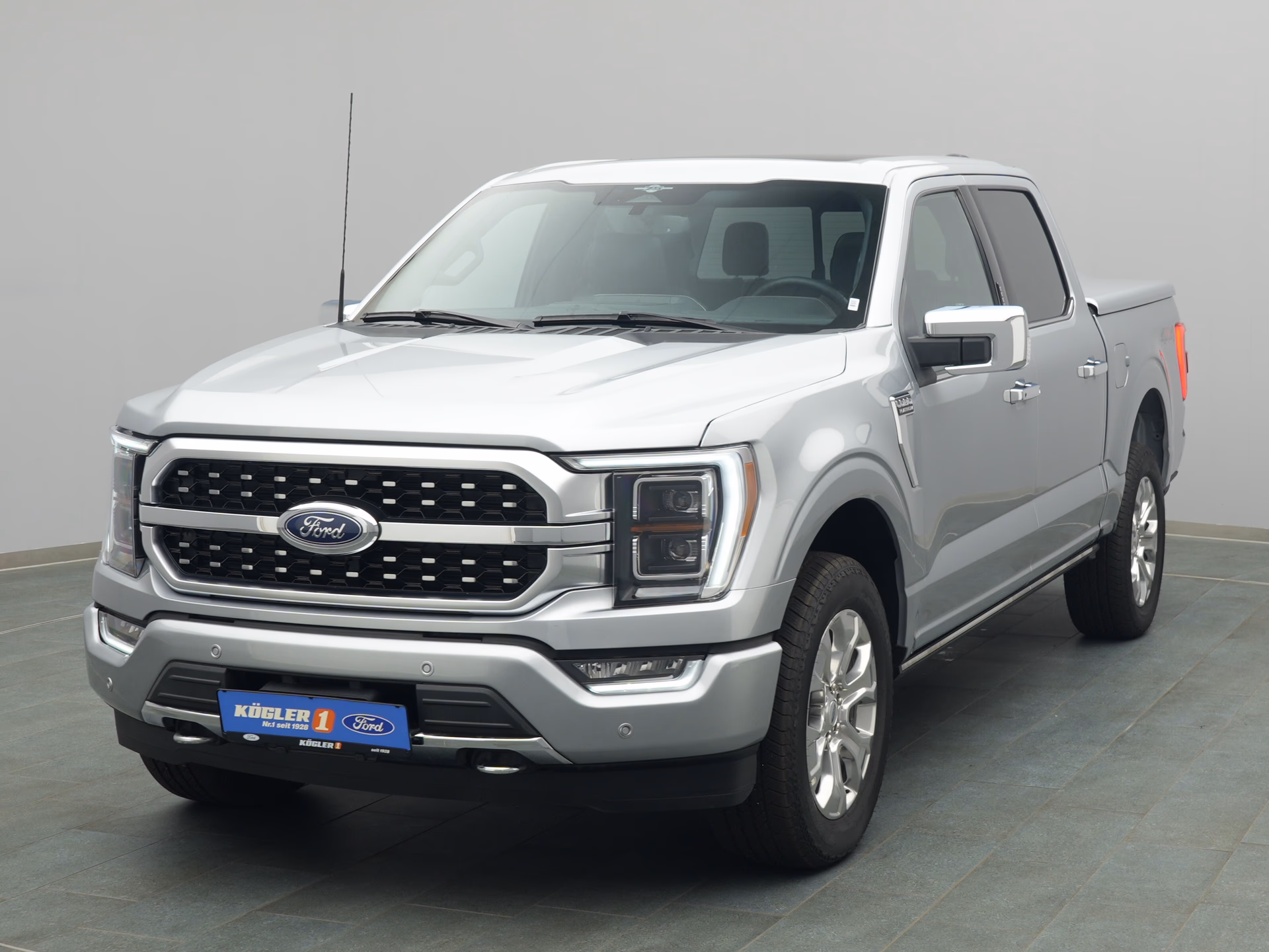 Ford F150 Platinum in grau
