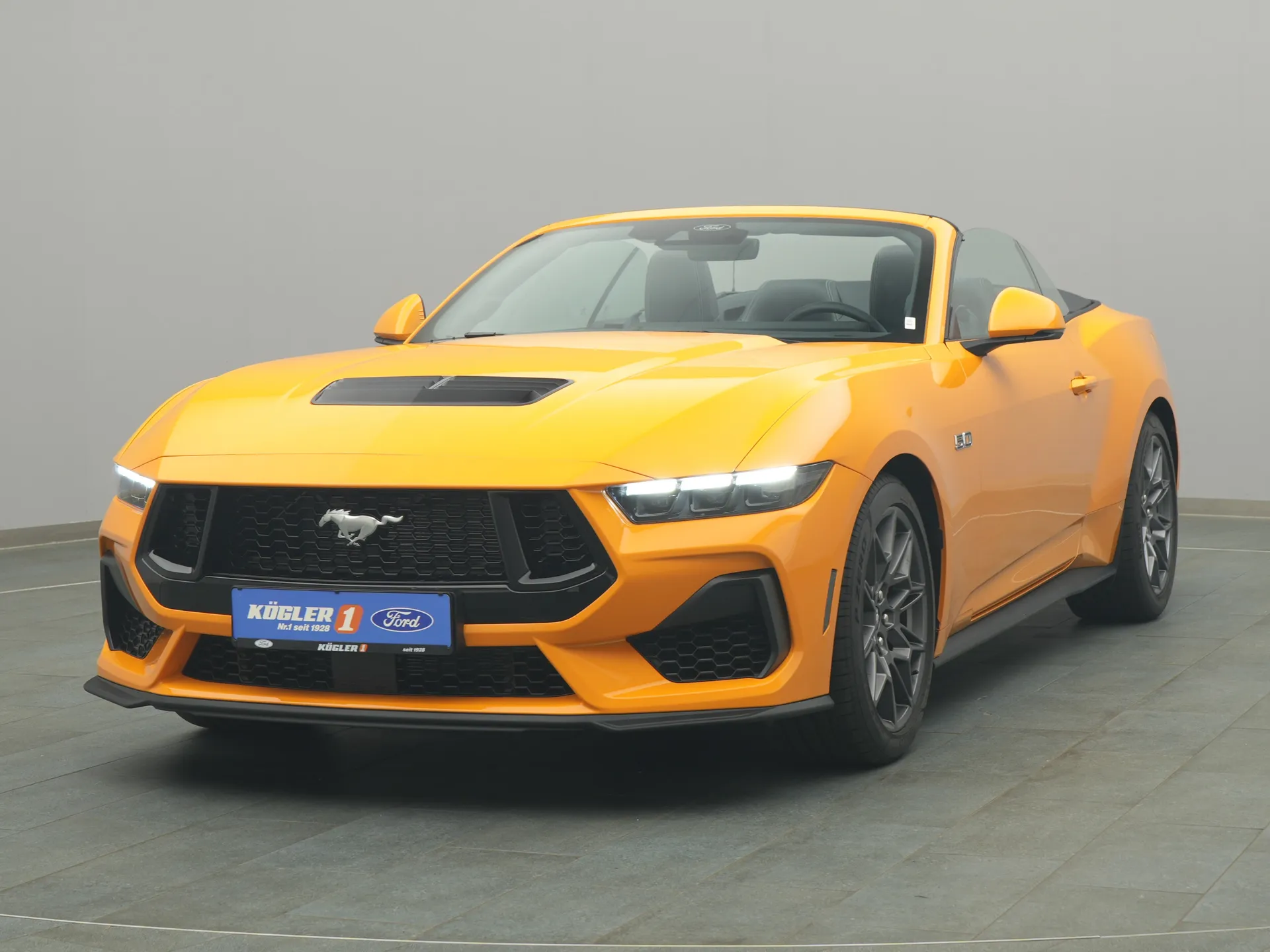 Ford Mustang GT in orange