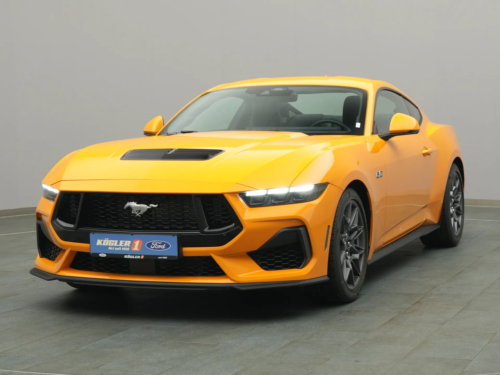 Ford Mustang GT in orange
